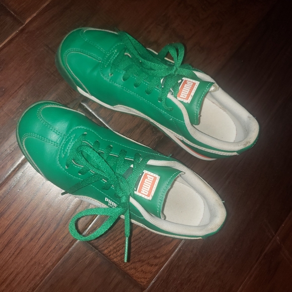 Puma Shoe Green Big Kids Sz 3 - Picture 1 of 9